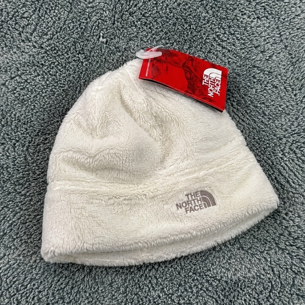 The North Face Denali Thermal BNE Beanie White Faux Fur Hat S/M NF00AN7VFN4-SM
